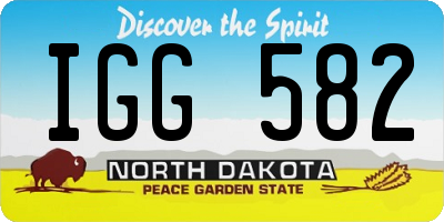 ND license plate IGG582