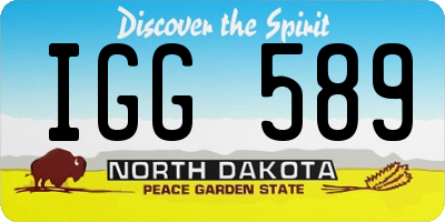ND license plate IGG589