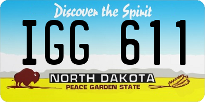 ND license plate IGG611