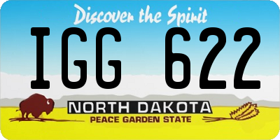 ND license plate IGG622