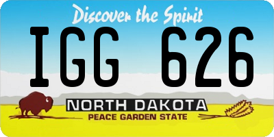 ND license plate IGG626