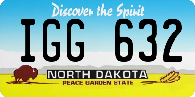 ND license plate IGG632