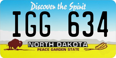 ND license plate IGG634