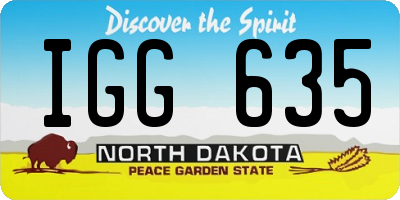 ND license plate IGG635