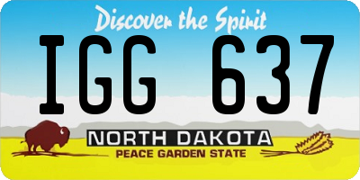 ND license plate IGG637