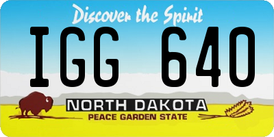 ND license plate IGG640