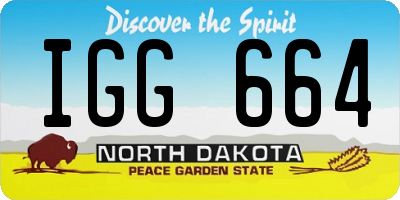 ND license plate IGG664