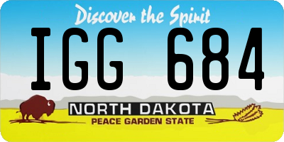 ND license plate IGG684