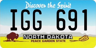 ND license plate IGG691