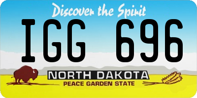 ND license plate IGG696