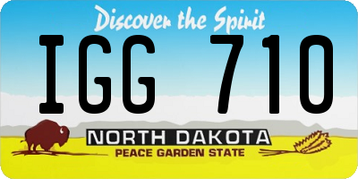 ND license plate IGG710