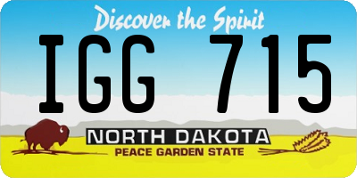 ND license plate IGG715