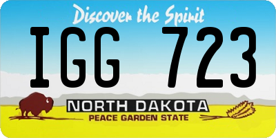 ND license plate IGG723