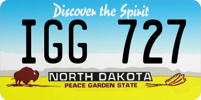 ND license plate IGG727