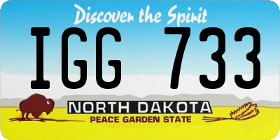 ND license plate IGG733