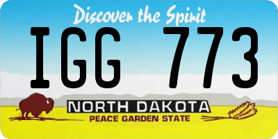 ND license plate IGG773