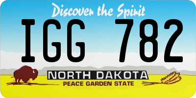 ND license plate IGG782