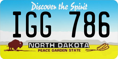 ND license plate IGG786