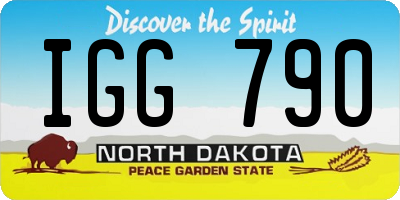 ND license plate IGG790