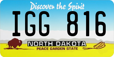 ND license plate IGG816