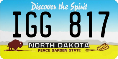 ND license plate IGG817