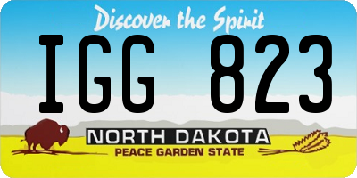 ND license plate IGG823