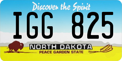 ND license plate IGG825