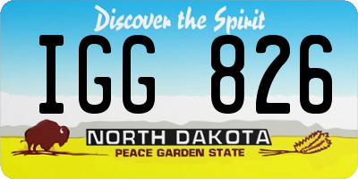 ND license plate IGG826