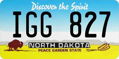 ND license plate IGG827