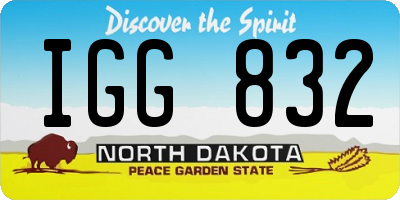 ND license plate IGG832