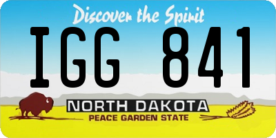 ND license plate IGG841
