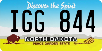 ND license plate IGG844