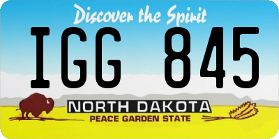 ND license plate IGG845