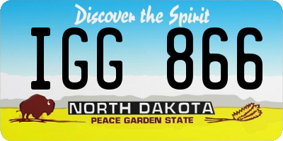 ND license plate IGG866