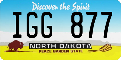 ND license plate IGG877