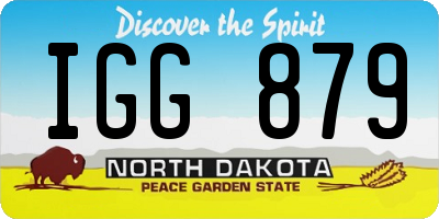 ND license plate IGG879