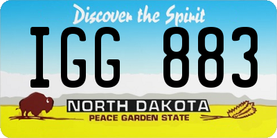 ND license plate IGG883
