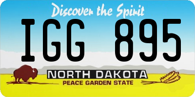 ND license plate IGG895
