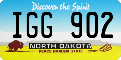 ND license plate IGG902