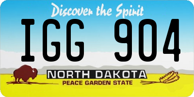 ND license plate IGG904
