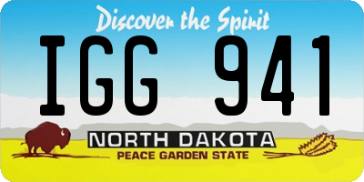 ND license plate IGG941