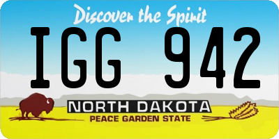 ND license plate IGG942