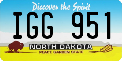ND license plate IGG951