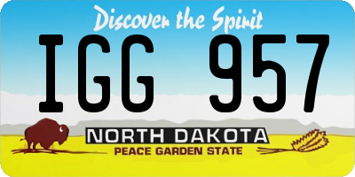 ND license plate IGG957