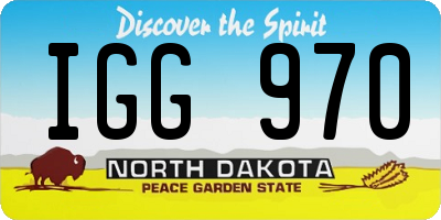 ND license plate IGG970