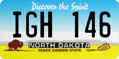 ND license plate IGH146