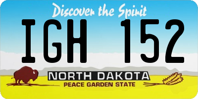 ND license plate IGH152