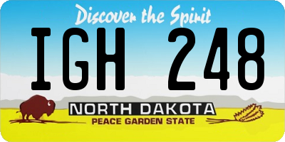 ND license plate IGH248