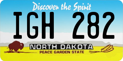ND license plate IGH282