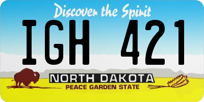 ND license plate IGH421